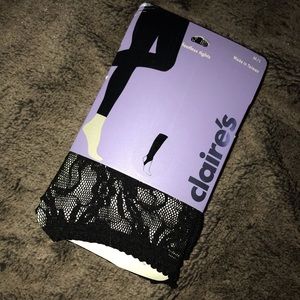 Fishnet footless tights